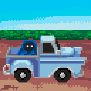 A new animal arriving at the farm in a truck
