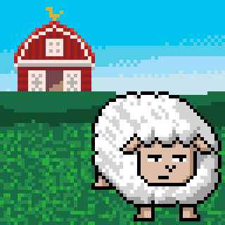 A Sheep leaving the Barn